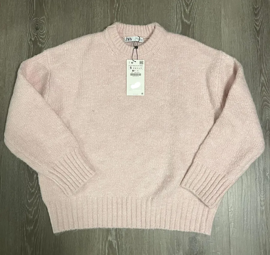 NWT baby light pink fluffy sweater