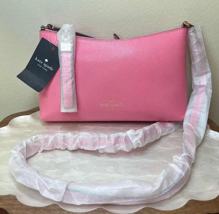 Kate Spade Sadie Small Crossbody Blossom Pink Saffiano Leather NWT