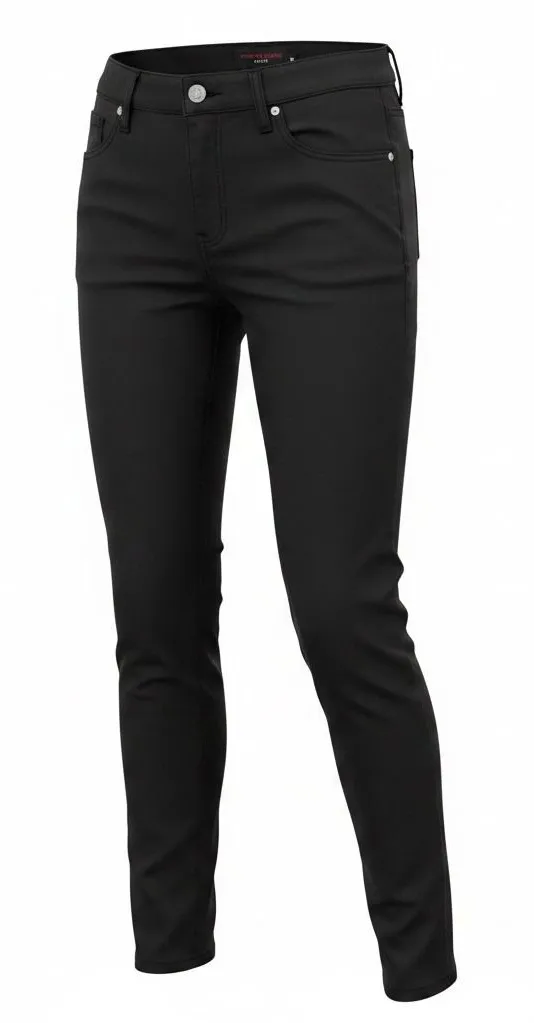 Minimalist Professional Fabrizio Gianni Black Stretch Cotton Slim Pants Size 6
