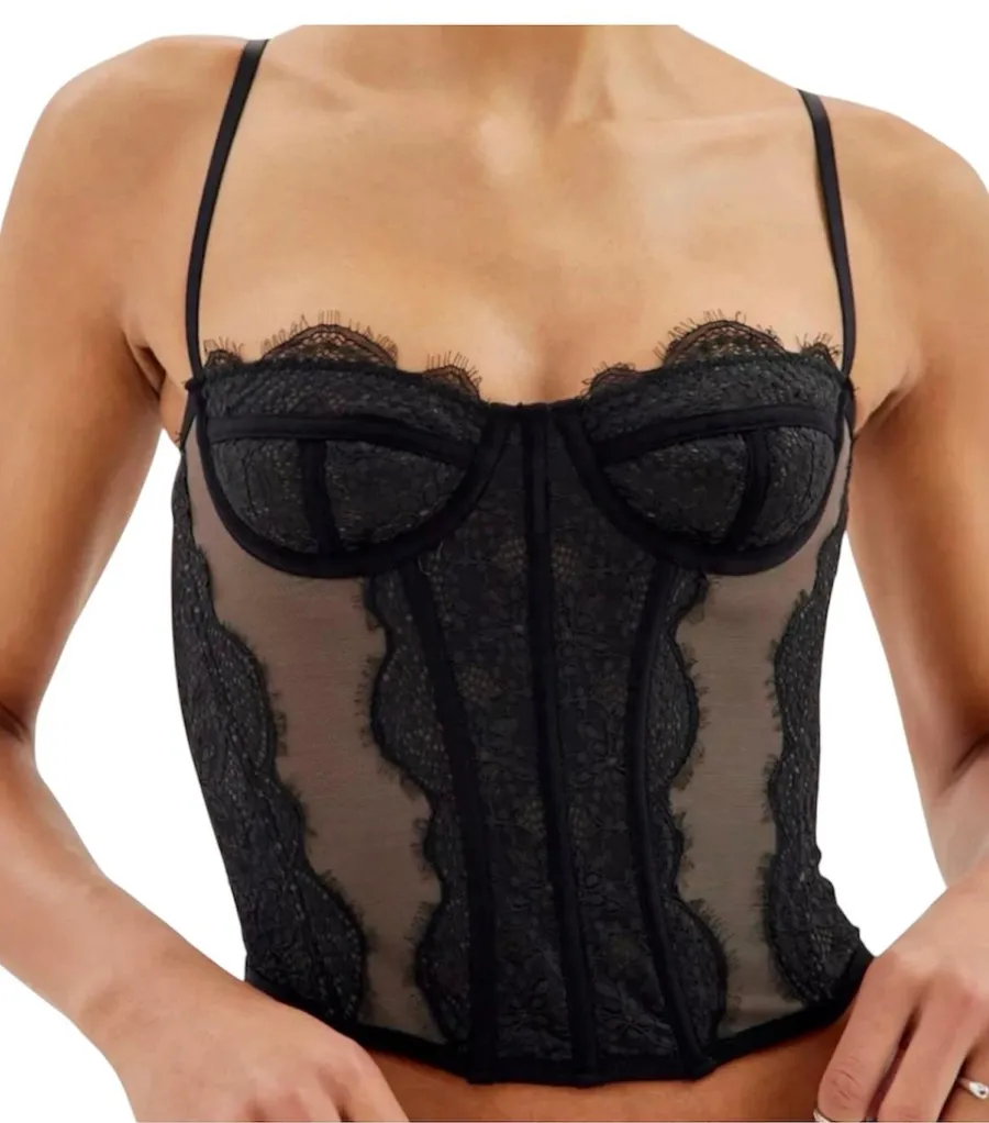 Urban Outfitters Black Lace Corset Sexy S Top