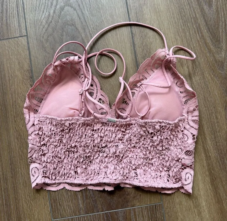 PINK Victoria's Secret Dusty Rose Lace Bralette