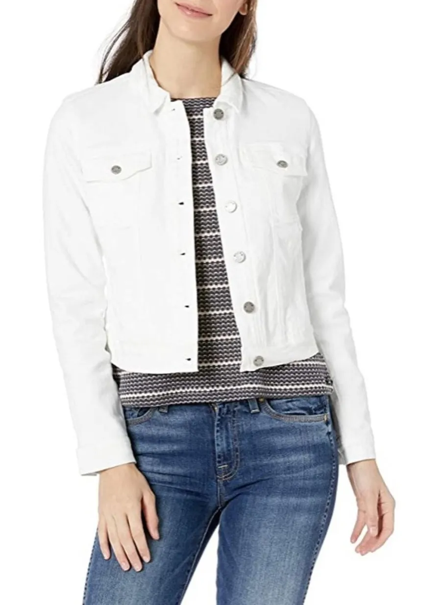 William Rast Lenna White Denim Jacket JR XL NWT Justin Timberlake