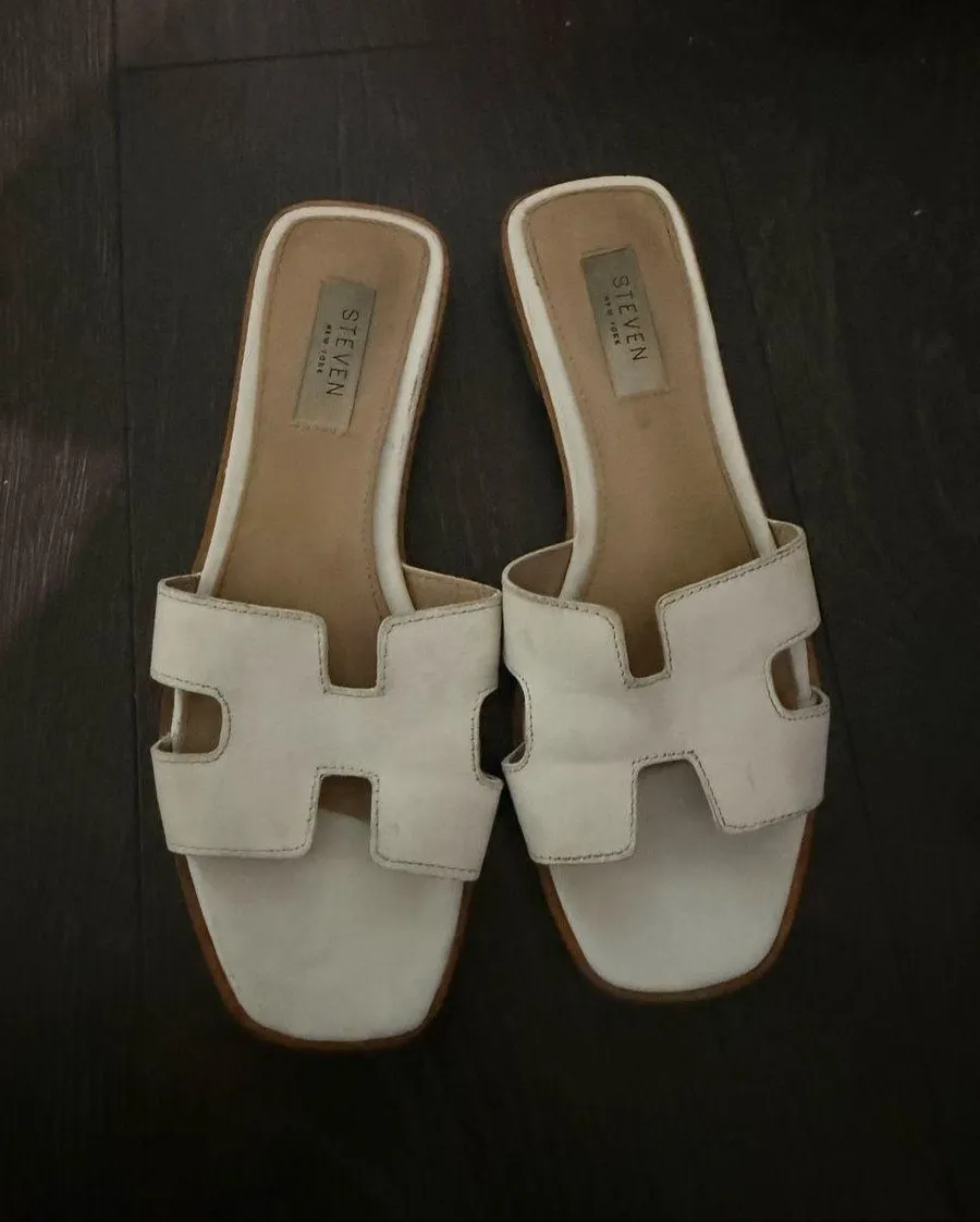 Sam Edelman Women’s 6 White Slip on Slides Shoes