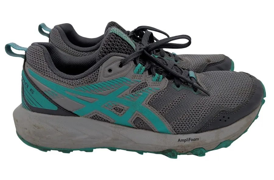 ASICS Gel-Sonoma 6 Trail Running Shoes Womens 8 Graphite Grey Teal 1012A922