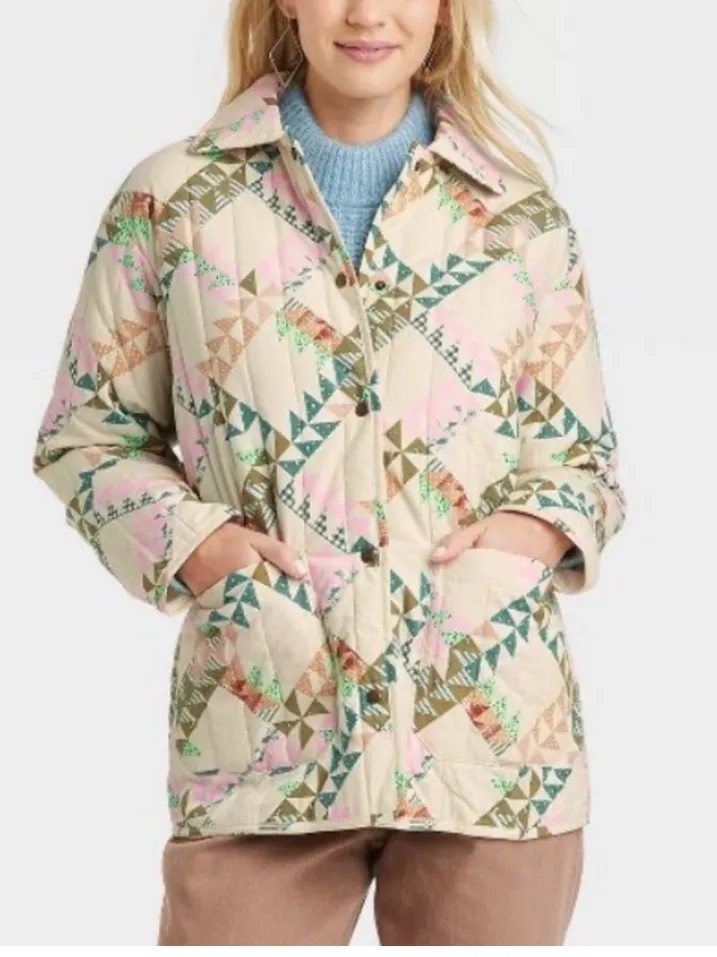 Universal Thread
Women's Quilted Button-Front Jacket Cream
Star Patchwork