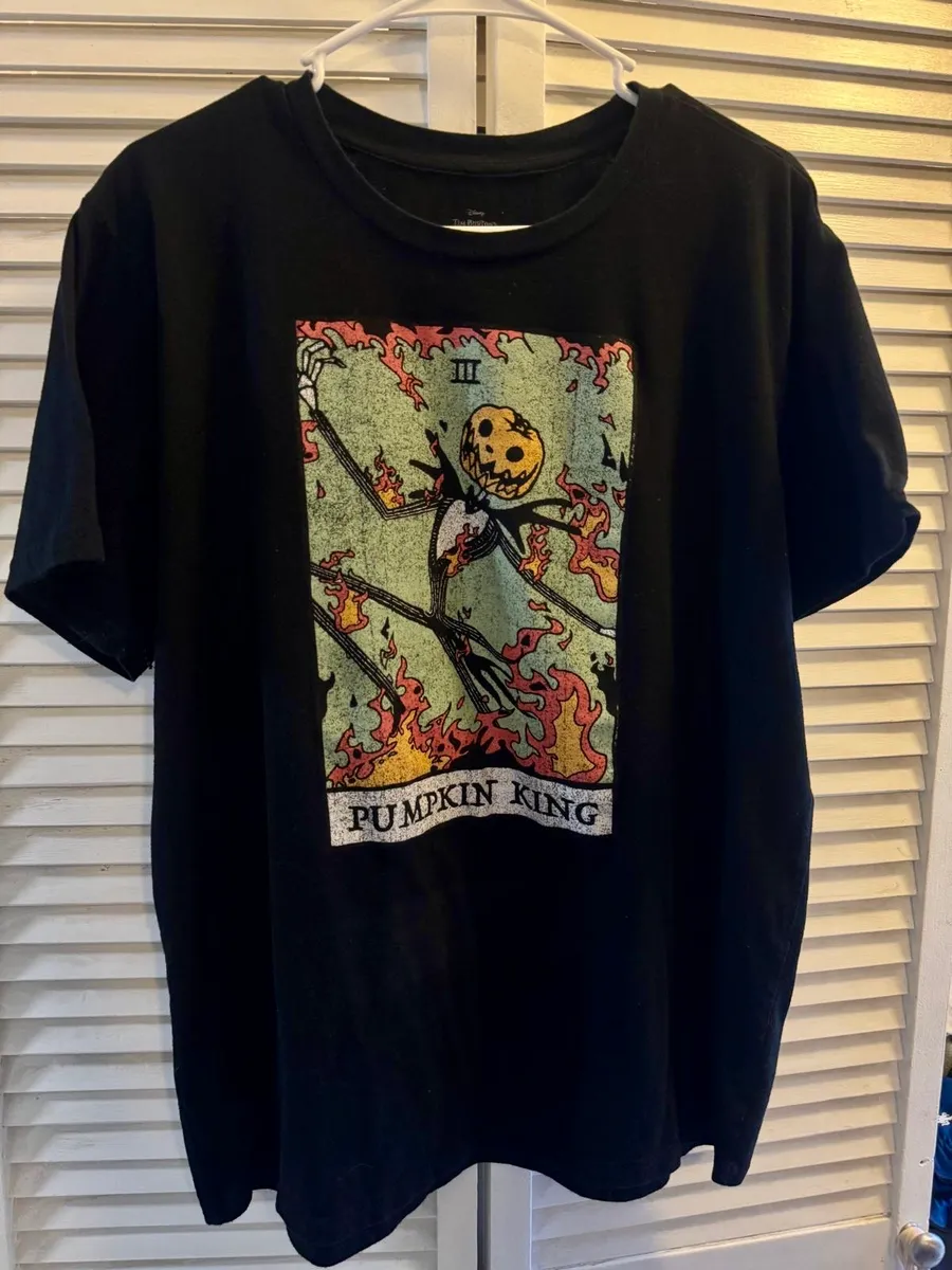 Disney Nightmare Before Christmas Pumpkin King Shirt XL Black