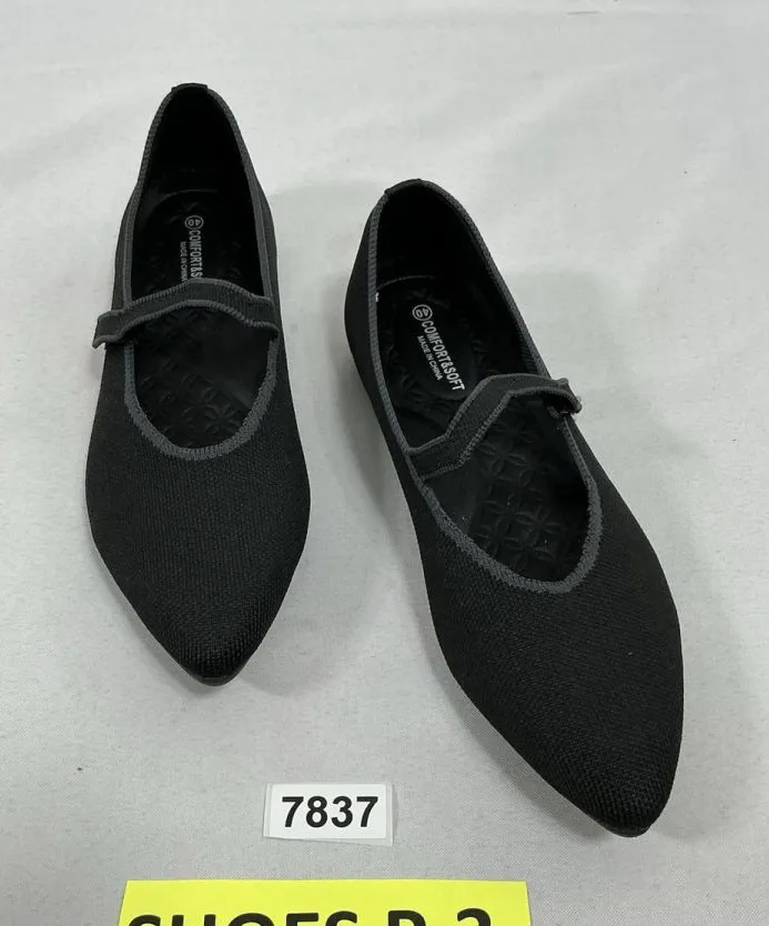 Womans New Comfort Soft Slip On Mary Jane Flats Eu 40 US 9 Black