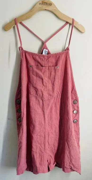BDG Linen Blend Pink Romper Overalls size L