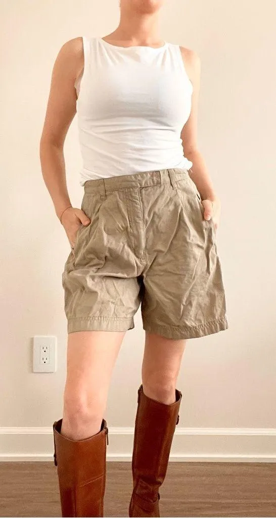 Vintage Ann Taylor Classic High-Rise Khaki Women’s Shorts