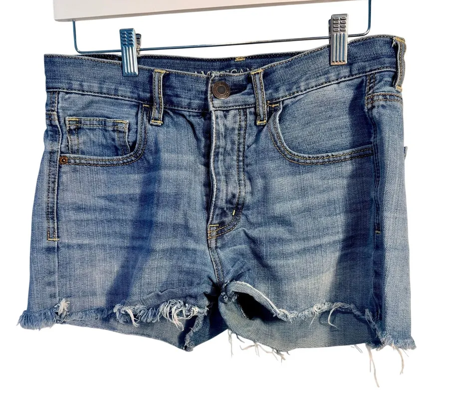 American Eagle Outfitters Button Fly Cutoff Denim Shorts Size 4