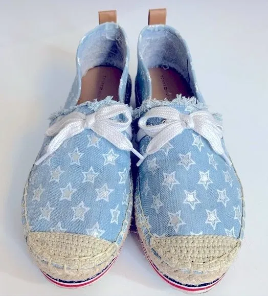 Tommy Hilfiger Cactus Blue Star Espadrilles Size 10