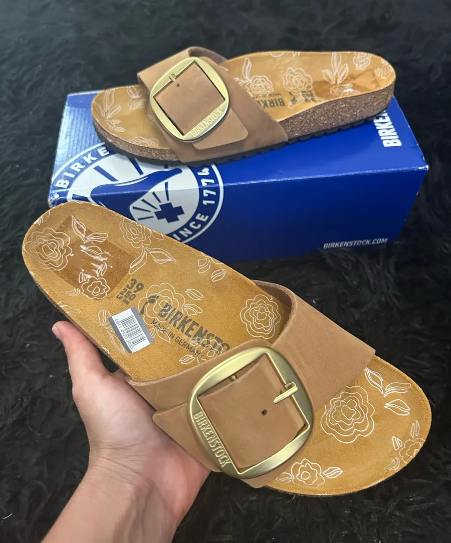 BIRKENSTOCK Madrid big buckle leather gladiator sandals slippers shoes new
