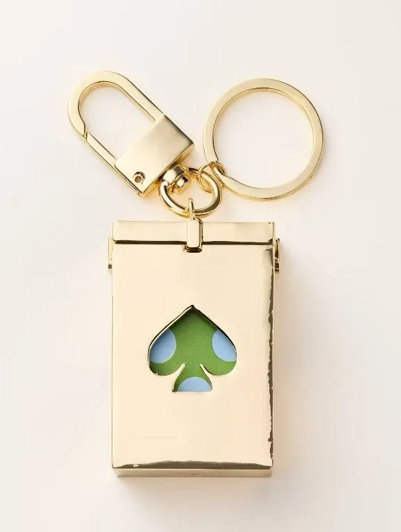 Mini Deck of Cards Bag Charm Keychain - kate spade new york x Target Gold nwt