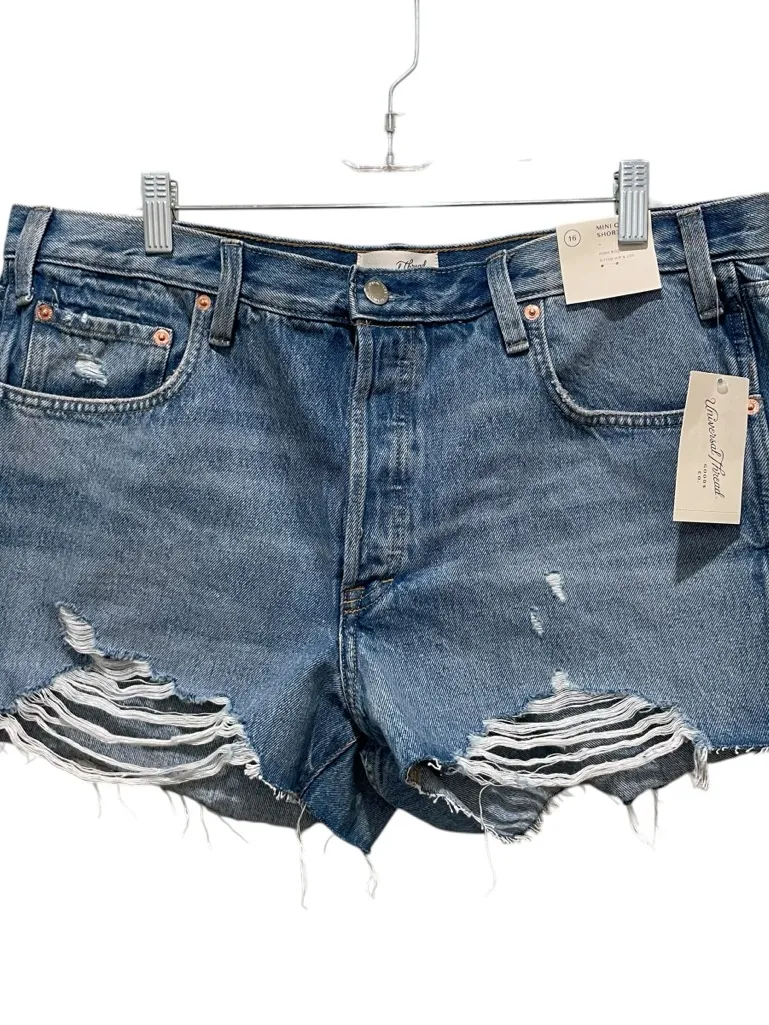 Universal Thread Mini Cut-Off High Rise Denim Shorts Women’s Size 16