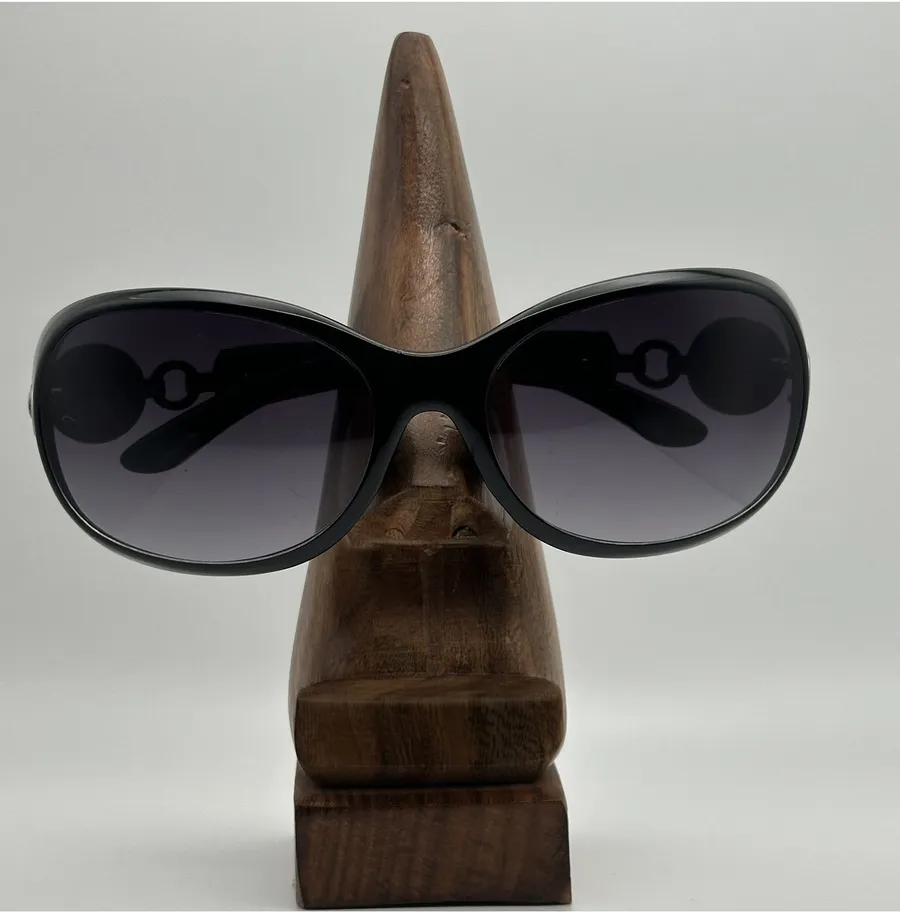 G by Guess Women's Black Oversized Sunglasses with Rhinestone Logo