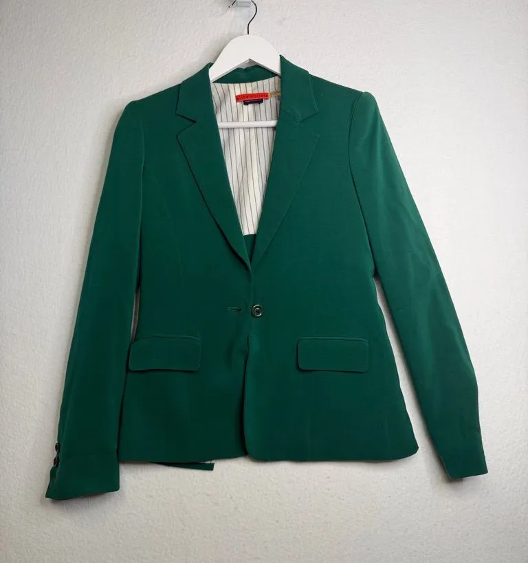 Alice + Olivia Emerald Green Women’s Fitted Blazer Small
