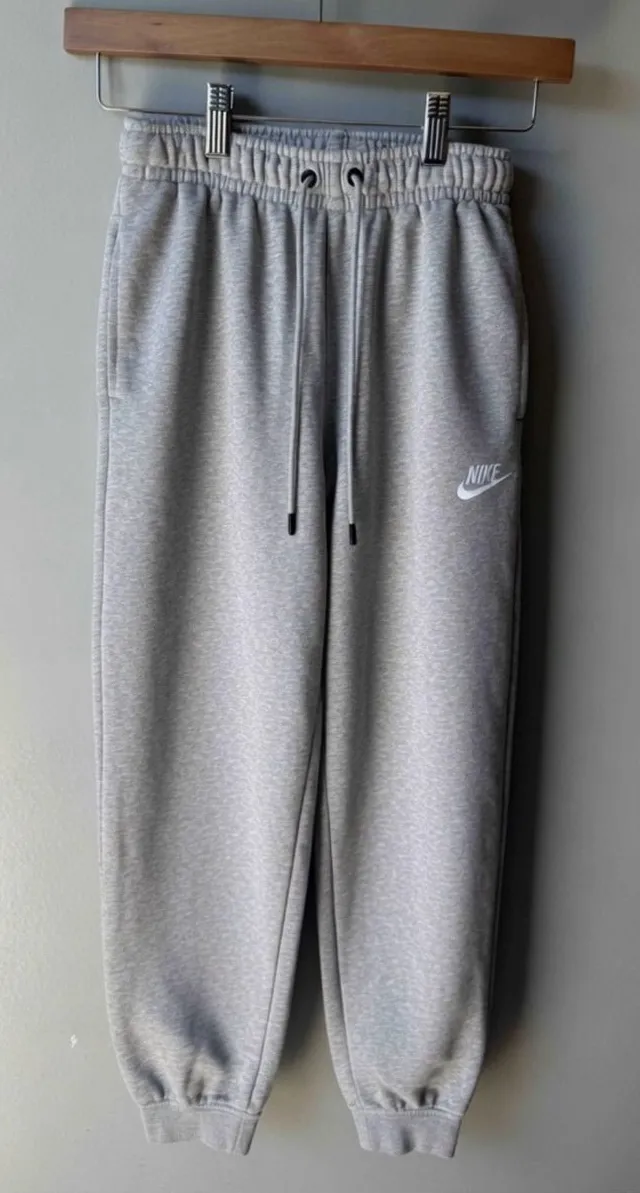Nike Gray Fleece Jogger Sweatpants XS Athletic Lounge Pants