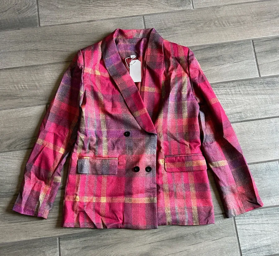 Women's Pink Plaid Double