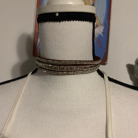 Paparazzi Redish Brown Rhinestone Wrap Bracelet