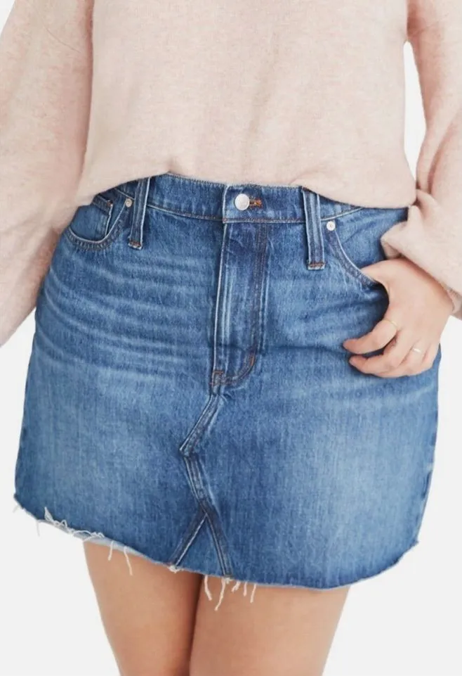 Blue Denim Mini Skirt