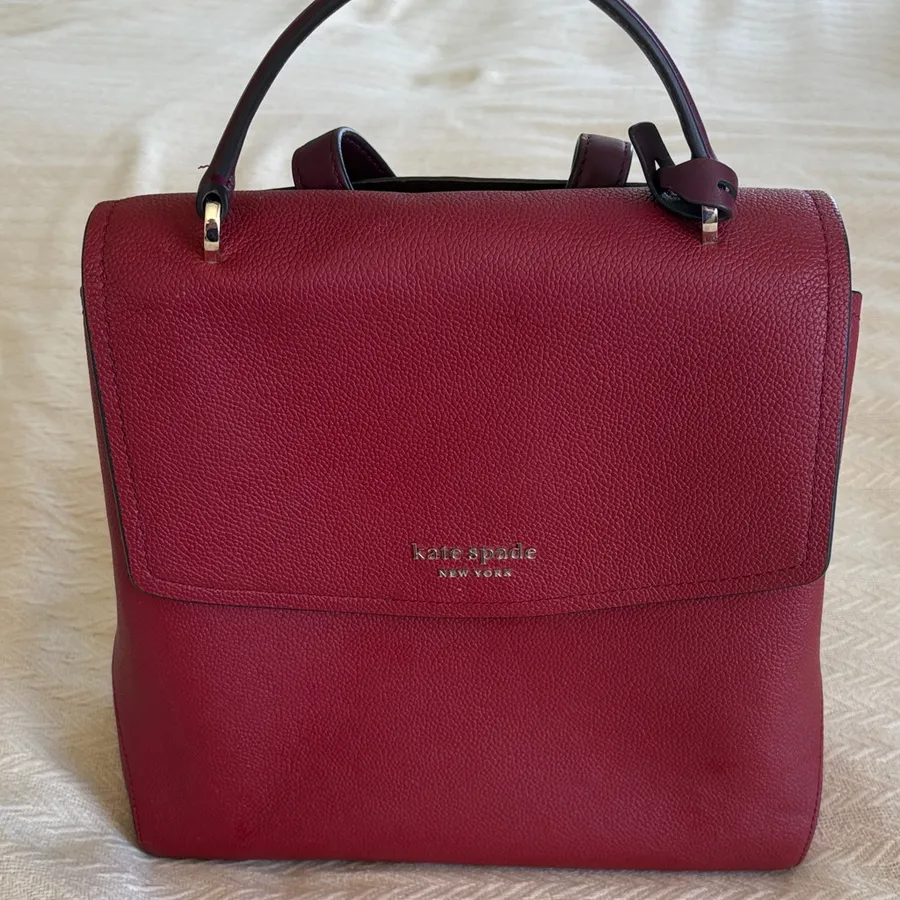 NWOT Kate Spade Burgundy Leather Backpack bag purse like new