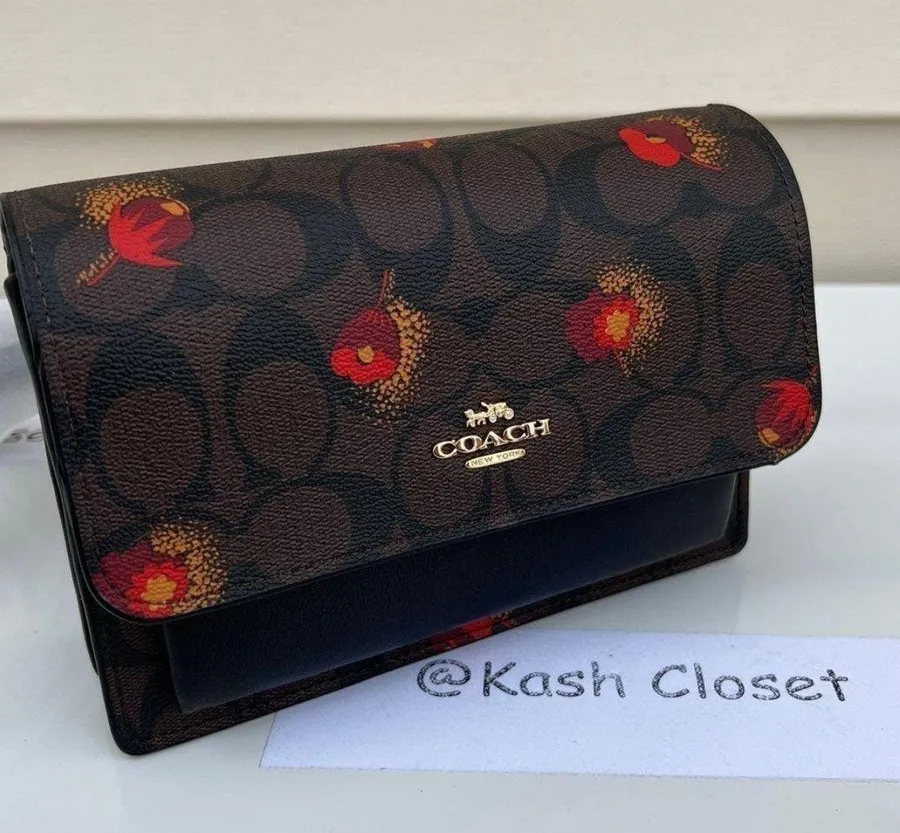Belt Bag Foldover In Signature Canvas With Pop Floral