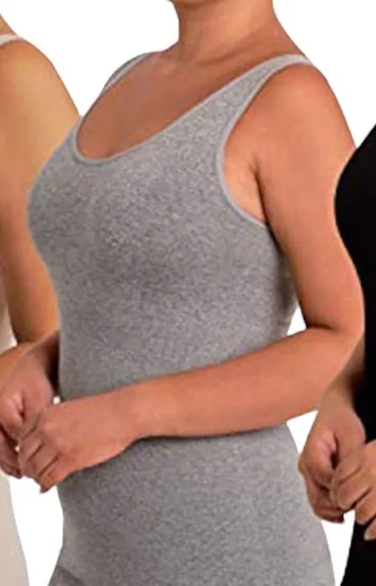 NWOT ~ SKINNYGIRL Gray Shapewear Seamless Smoother Shaper Cami Tank Top LARGE