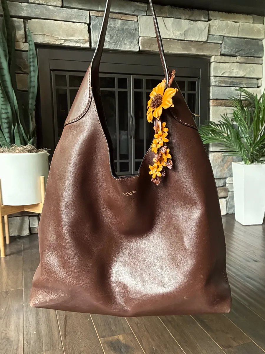 Coach Brooklyn Leather Shoulder Bag 39, Maple / Brass, CU044