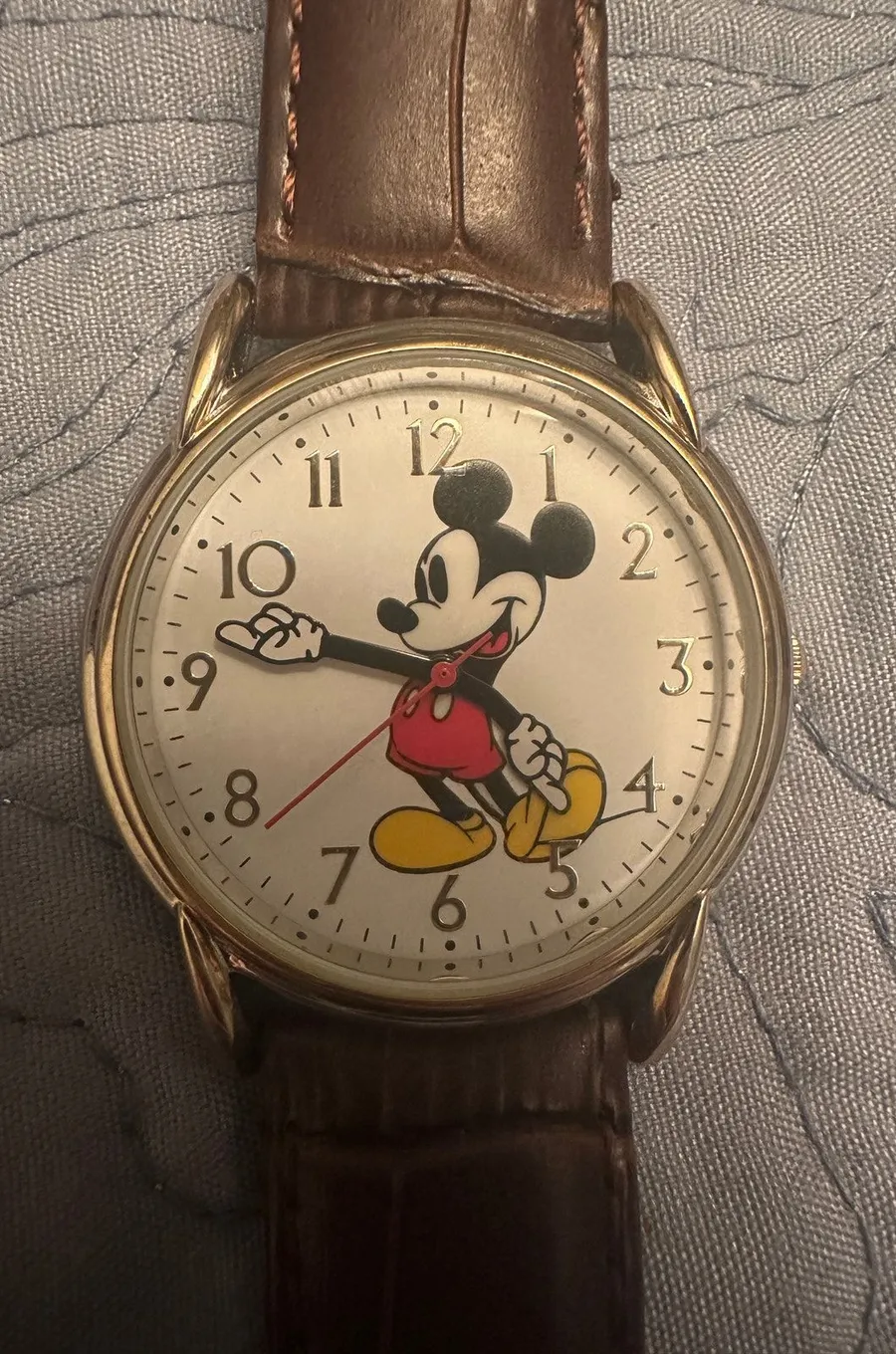 NWOT Disney ewatchfactory Silver and Gold Tone Mickey Watch P234-2657-4 18320