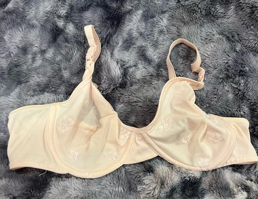 Warner's Light Blush Floral Underwire Bra Orange Size undefined