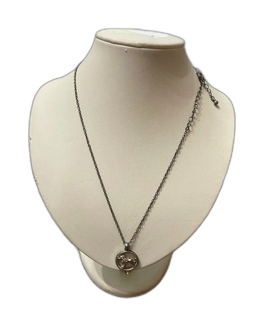 Leo Lion Silver pendant lobster clasp chain necklace