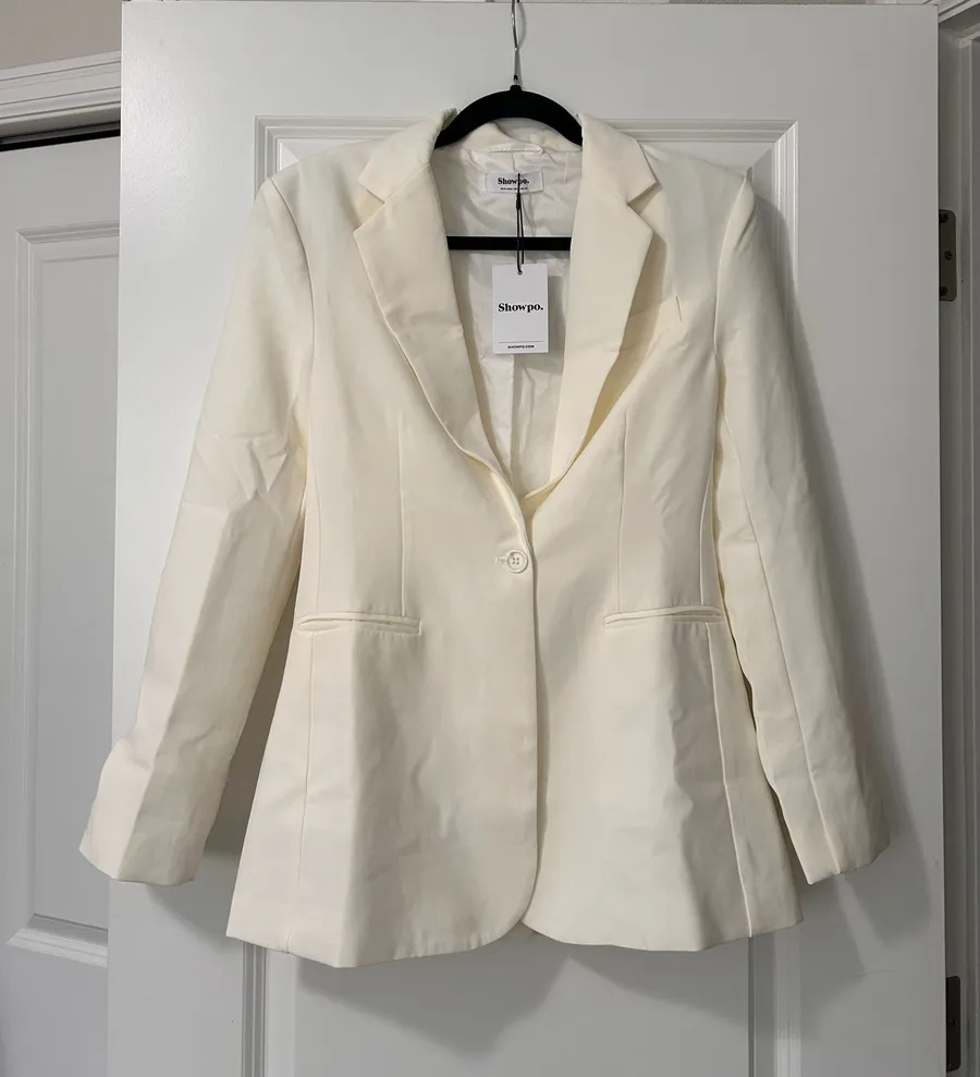 New Showpo Brianna Blazer Single Breasted Tailored Blazer Size Small MSRP $129