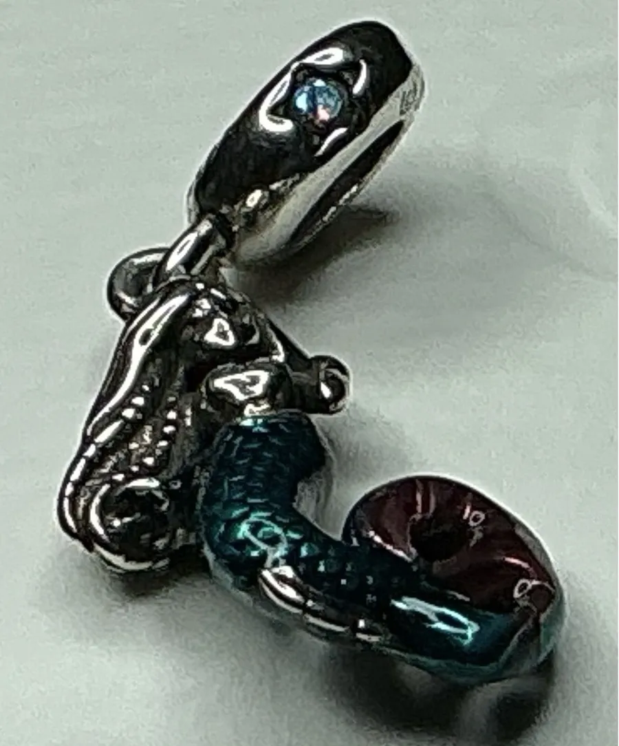Pandora Disney Ariel Dangle Charm 925 Sterling Silver Little Mermaid Enamel
