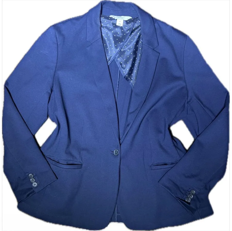 Old Navy Classic Ponte Knit Blazer Navy Blue XL