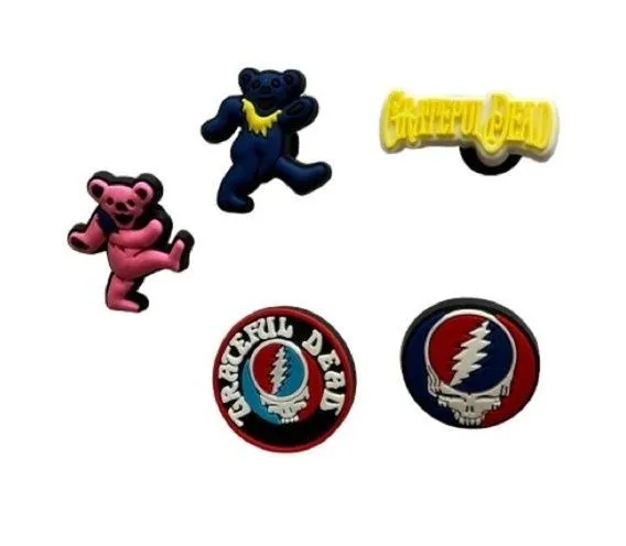 Grateful Dead set of 5 croc charms
