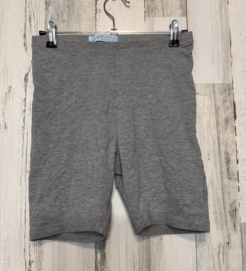 Primark Cares Biker Shorts Womens Extra Small Heather Grey High Waisted Stretch