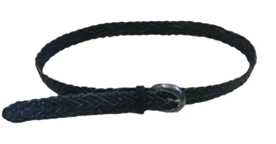 Style Genuine Leather Brown Braided Belt