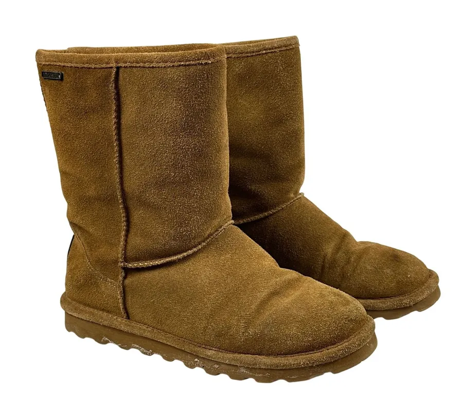 Bearpaw Suede Pull On Winter Boots Women's Size 8 Brown Cozy Comfort