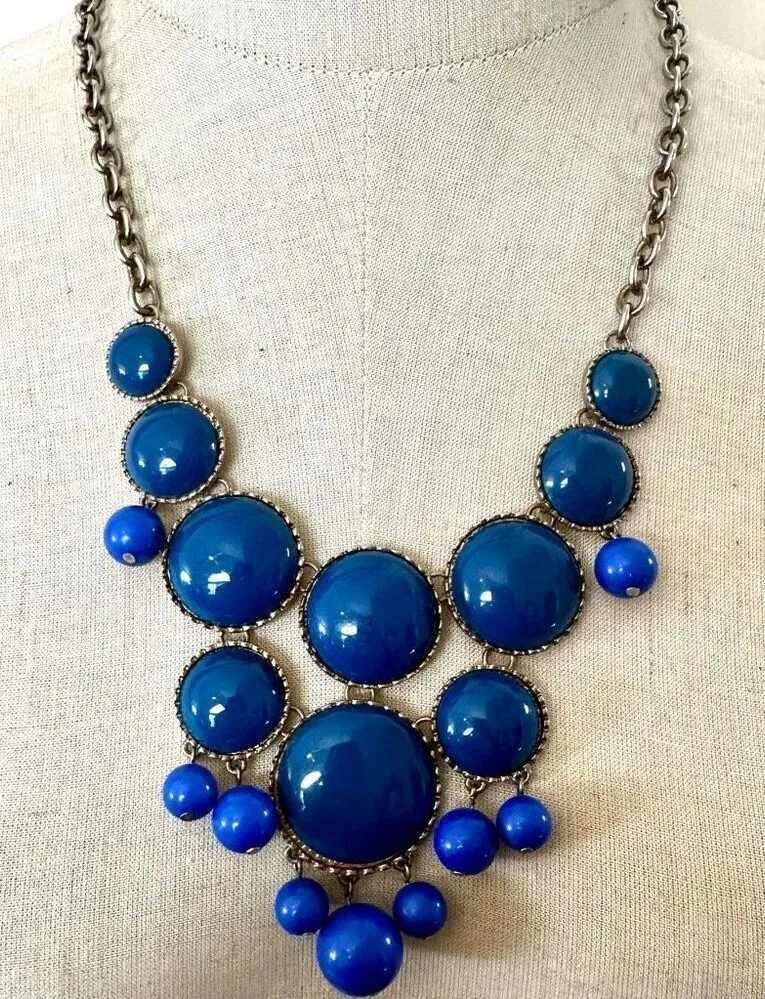 Blue statement necklace Blue