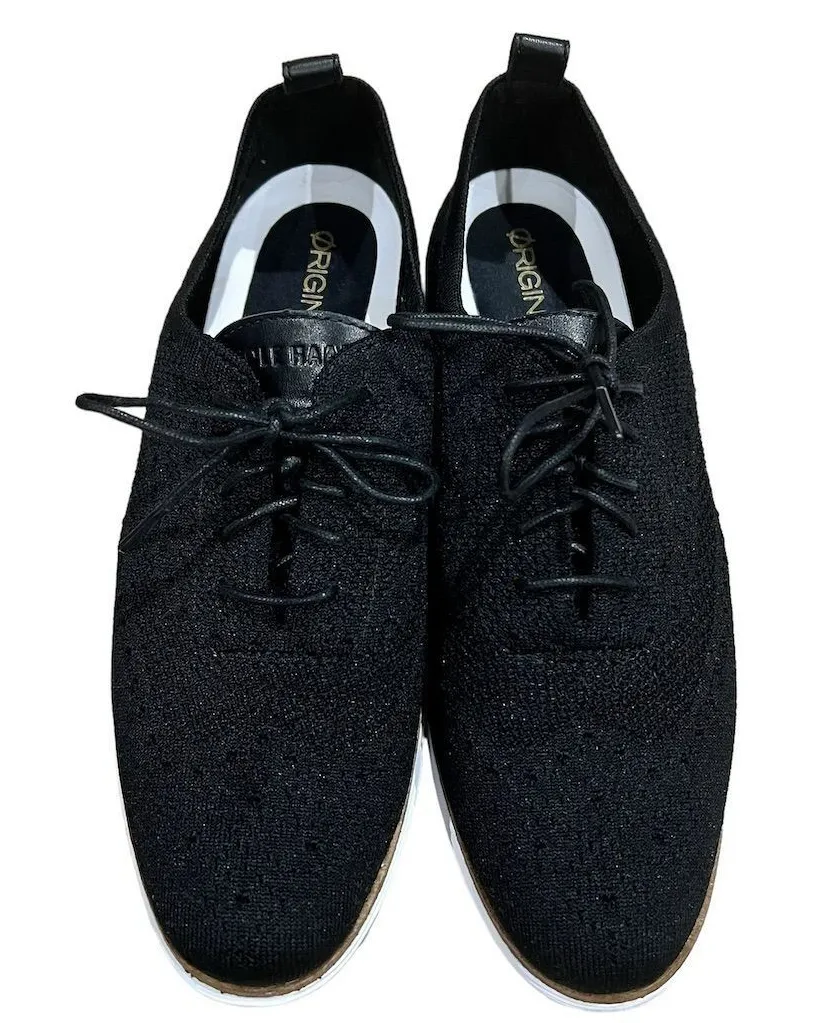 Cole Haan Women's Size 11 Black Stitchlite Wingtip Oxford Flats