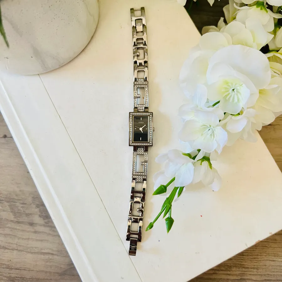 Silver Diamond Watch
