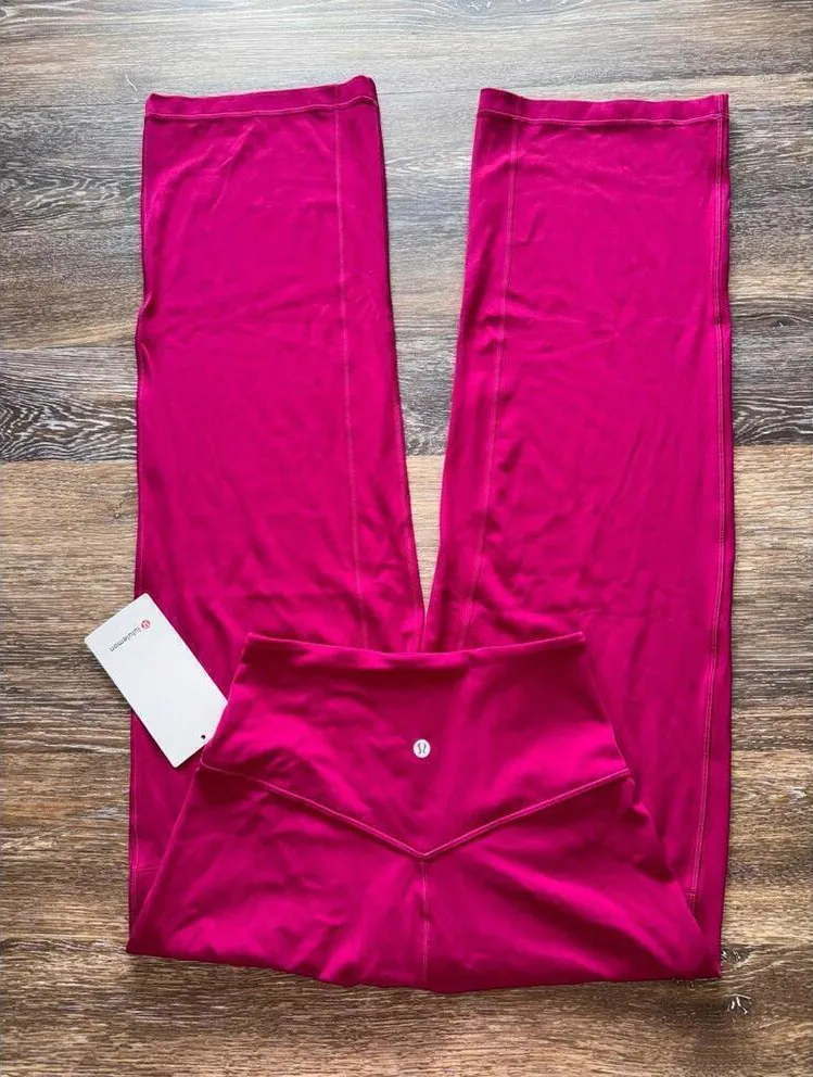 Lululemon Align Wide-Leg High Rise 31” Wild Berry Size 4 NWT