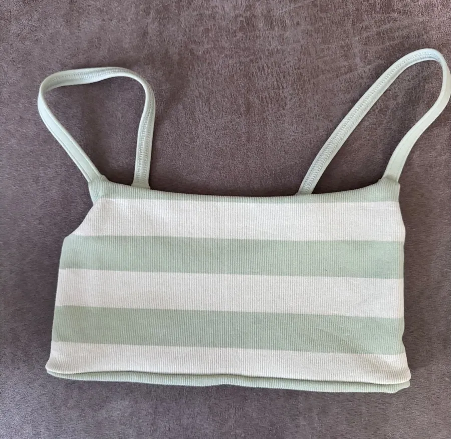 Free People Movement Tighten Up Reversible Bra Green Combo Striped XS/S NEW