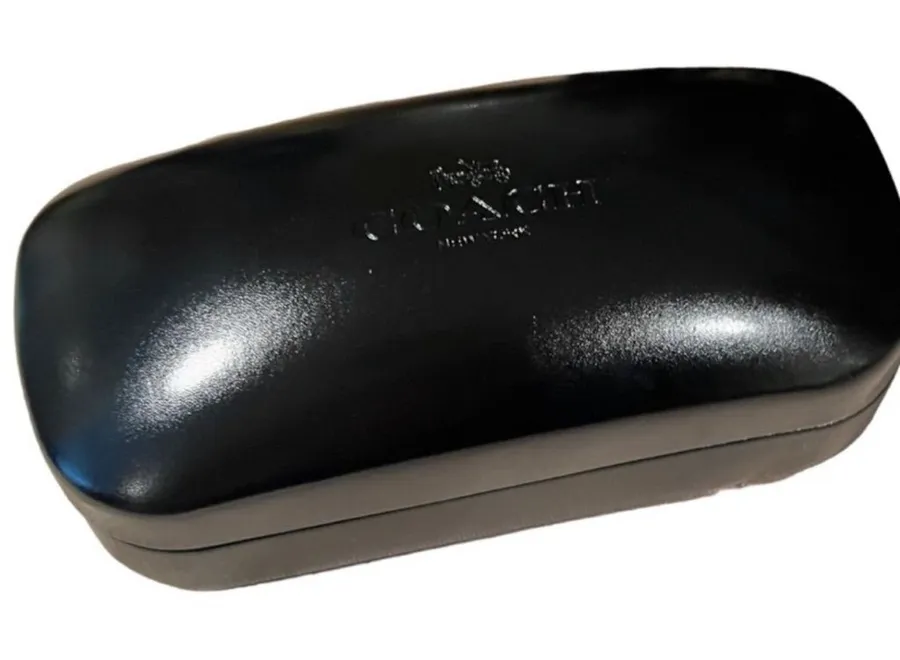 Coach New York Black Hard Shell Clamshell Eyeglass Sunglass Case