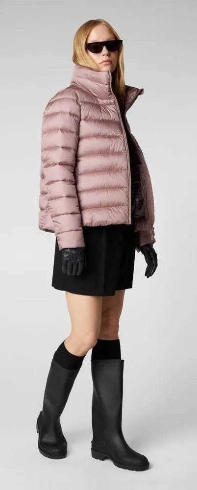 Save the Duck Women's Elsie Puffer Jacket In Misty Rose Purple