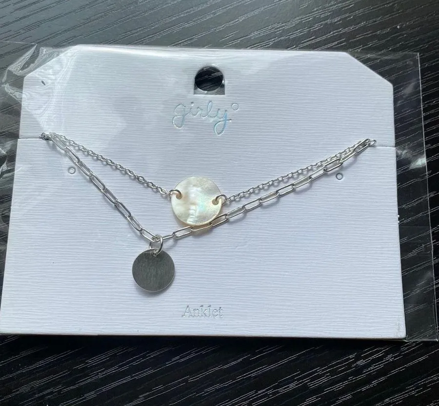 Girly basic classic anklet Silver