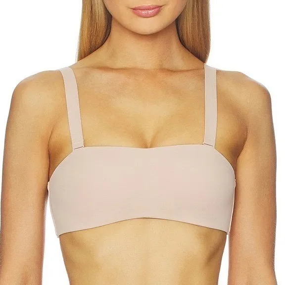 Calvin Klein Adapt Bandeau Bra Womens M Cedar Strapless Wireless Full Coverage