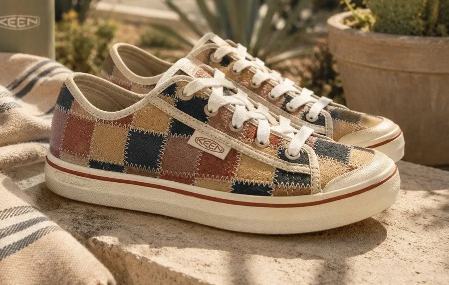 KEEN Womens Elsa Harvest Leather Suede Patchwork Lace Up Sneakers Size 7