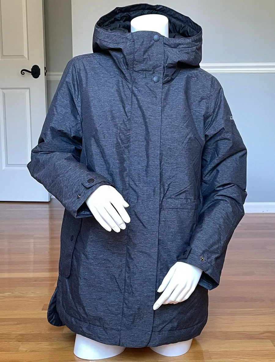 Columbia Women’s Hooded Insulated Winter Parka Jacket Gray Size S Like New