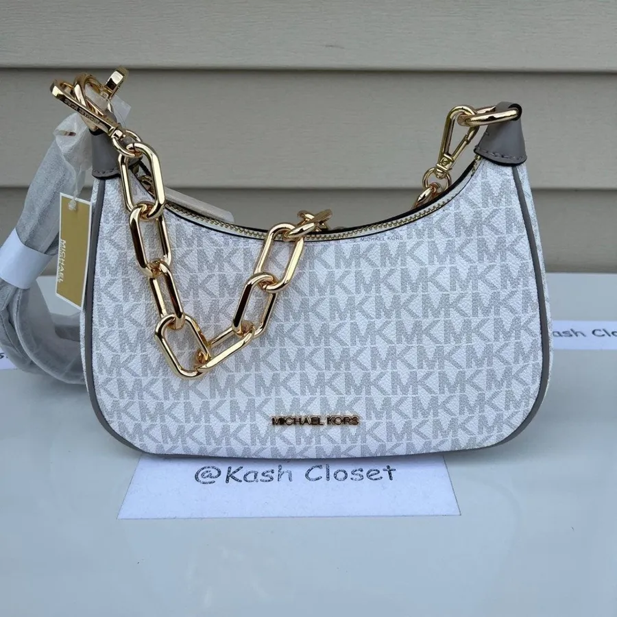 Bright White Cora Shoulder Handbag Crossbody Medium Pouchette